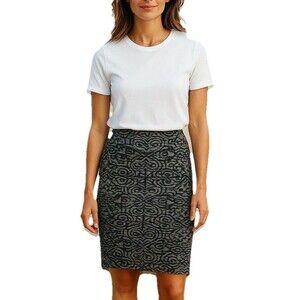 Peruvian Connection Textured Pima Cotton‎ Short Skirt Size L